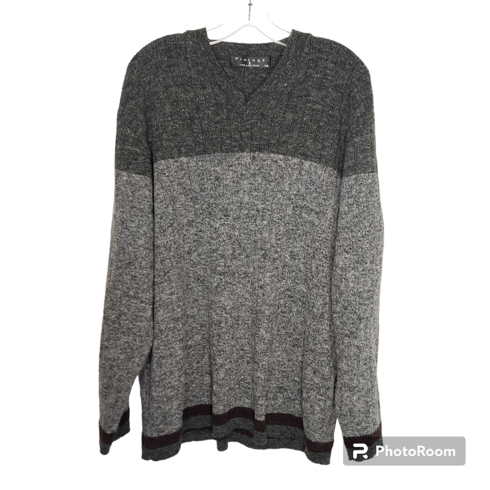 Gray Protege Collection V-neck Sweater